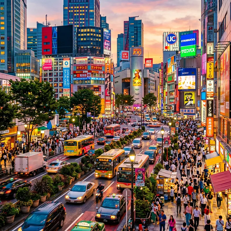 Vibrant Cityscape: Exploring a Riot of Colors