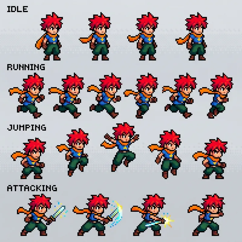Create Vibrant Pixel Art Character for 2D Game Animation Create Vibrant Pixel Art Character for 2D Game Animation
