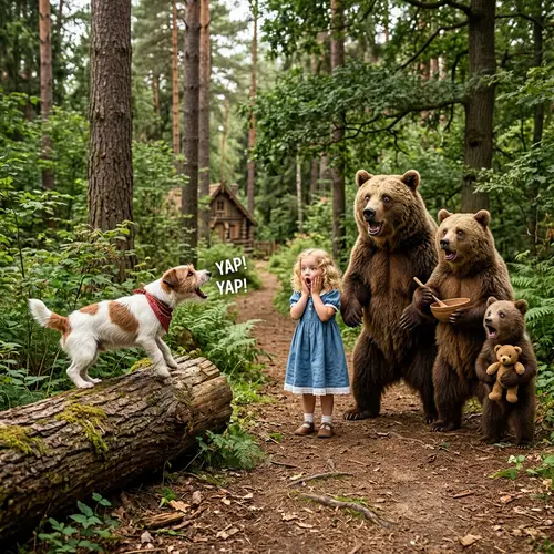 Feisty Perrito Barks at Goldilocks and Three Bears
