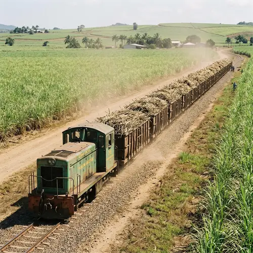 Cane Train Hauling Cane - Efficiency in Action