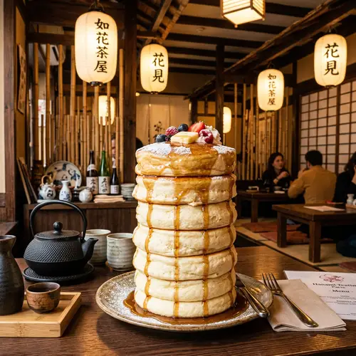Fluffy Pancakes at Hanami Teatime Paris, 3rd District | Japanese Tea House