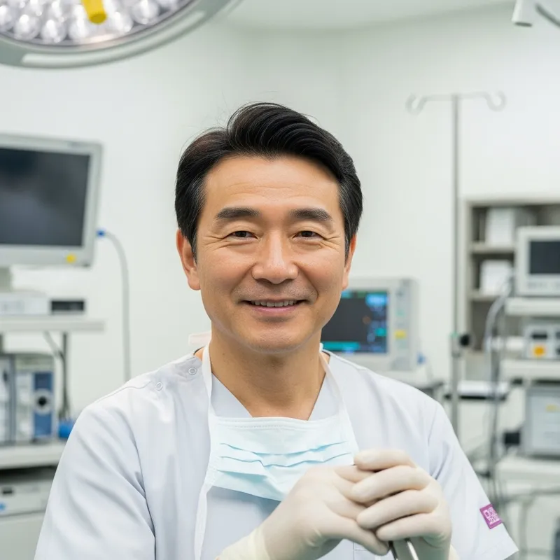 Realistic Smiling Surgeon Image
