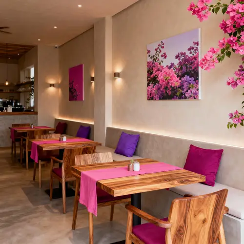 Simple Bougainvillea Restaurant Design