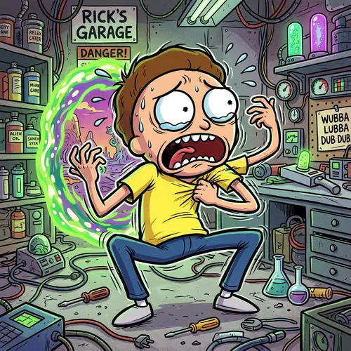 Retro Morty Illustration | 90s Cartoon Style Art
