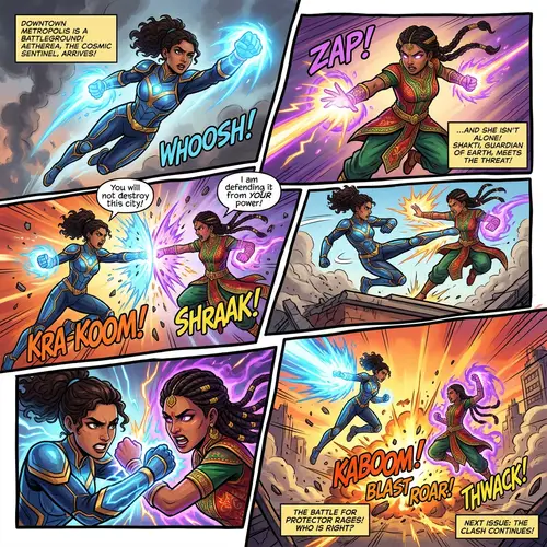 Epic Battle Between Middle-Eastern and South Asian Superheroines