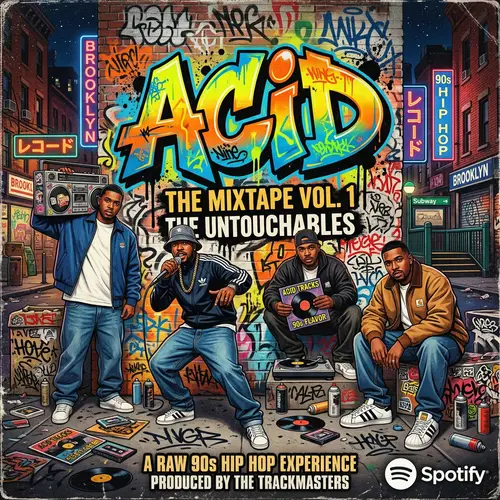 Old-School Hip-Hop Album Cover: 'ACID'