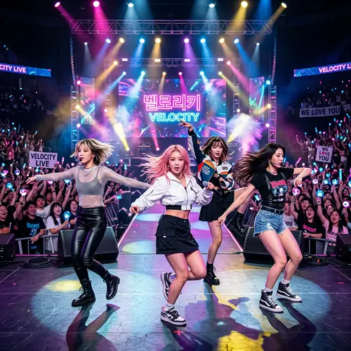 Vibrant South Korean Girl Band Contemporary Dance Performance