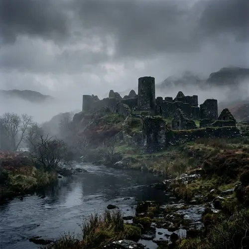 Misty Celtic Ruins: A Spooky Ancient Escape