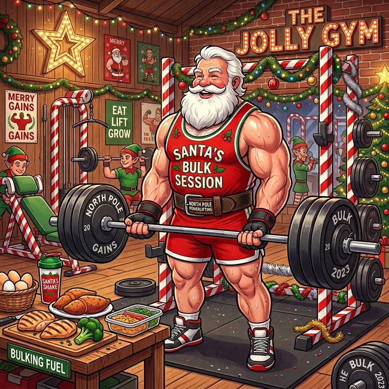 Santa Claus Bulking Season: Holiday Fitness with Protein Nutrition