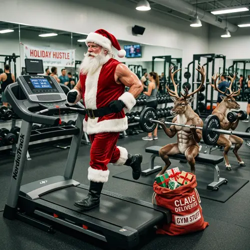 Santa Claus in Gym: Modern Fitness Makeover | Your Fitness