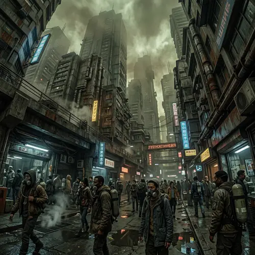 Bleak Future in a Chaotic Cityscape: Environmental Disaster Visuals