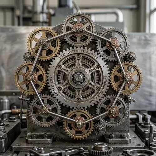 Interconnected Gears System - Intricate Design