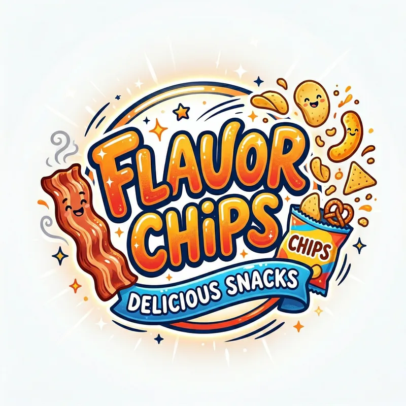 FlauorCHips: Cartoon Logo Design