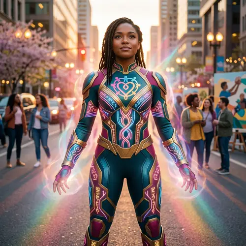 Empowering Female Superhero Costume for Unity