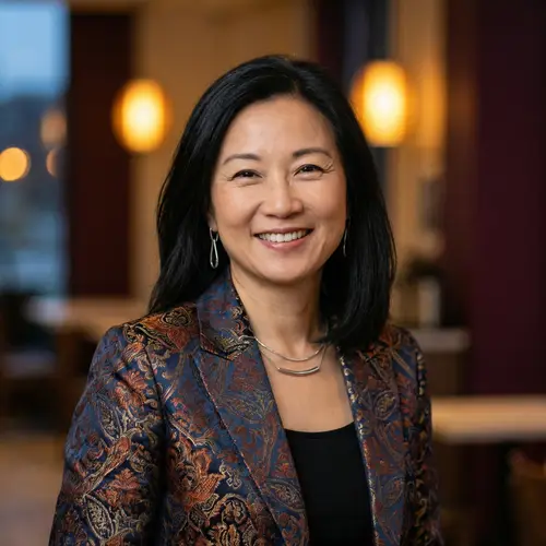 Asian Descent Lady in Contemporary Style Portrait