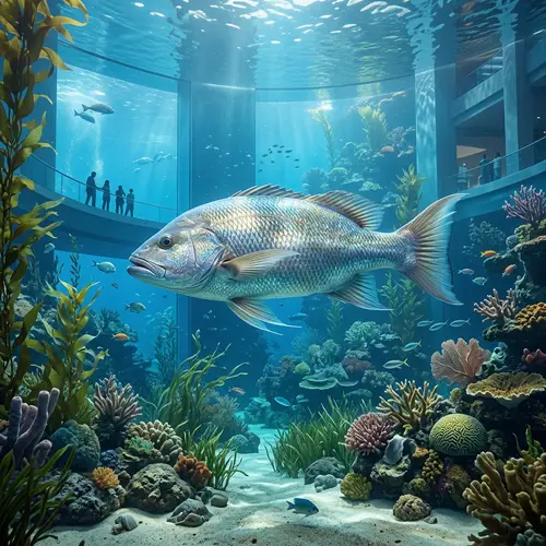 Enormous Fish in Colossal Aquarium