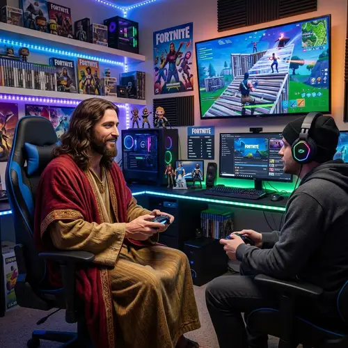 Jesus Playing Fortnite with Tfue: Epic Gaming Session