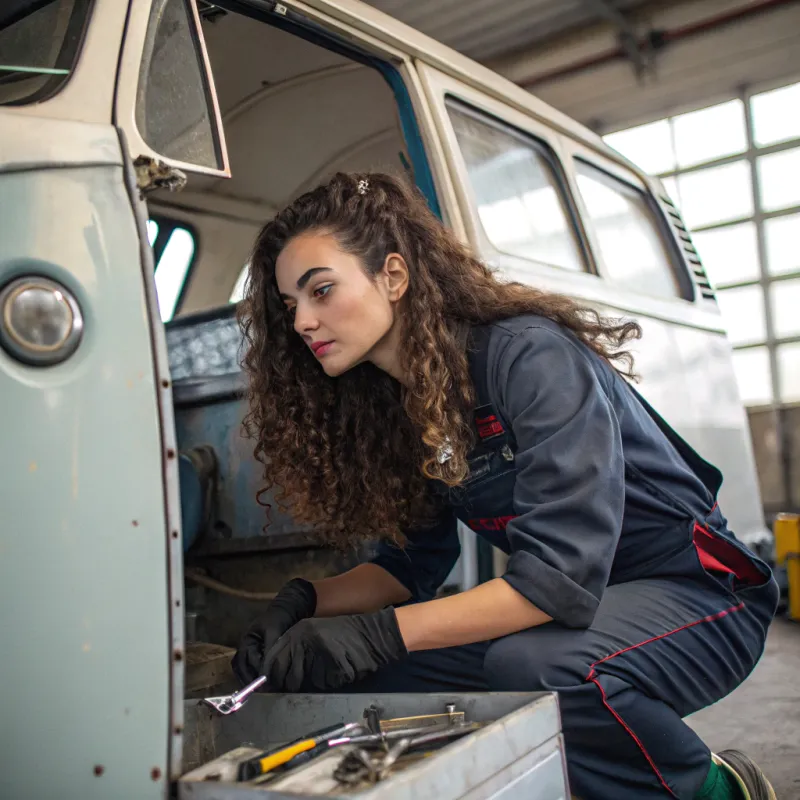 20-Year-Old Woman Customizing Her Van 20-Year-Old Woman Customizing Her Van