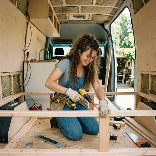 20-Year-Old Woman Customizing Her Van
