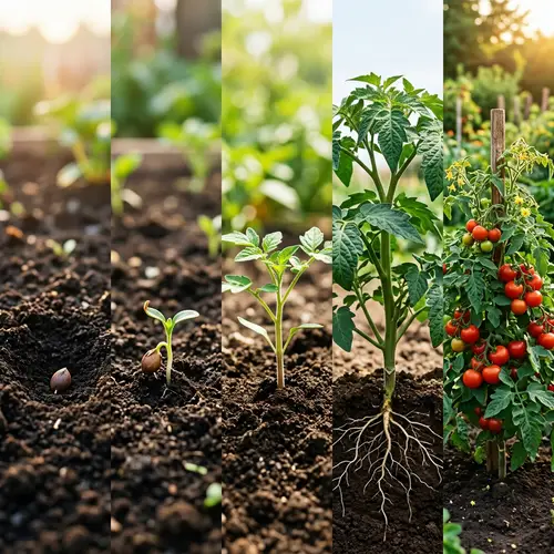 Stages of a Seed Growing into a Plant