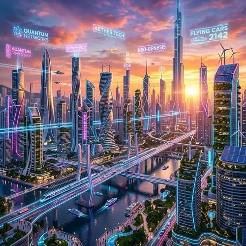 Futuristic Cityscape | Skyline of Innovative Skyscrapers
