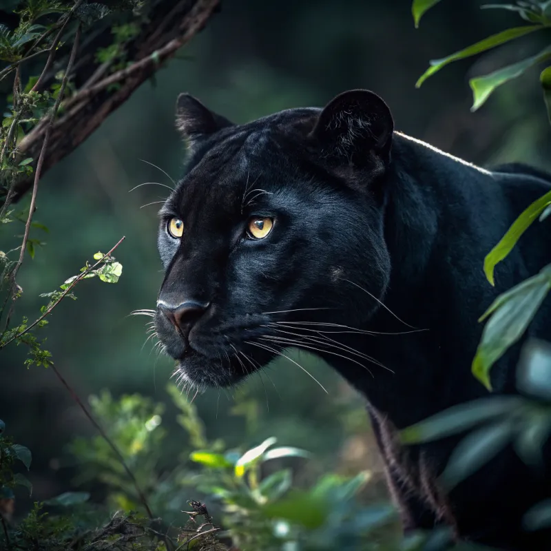 Stunning Black Panther with Captivating Eyes