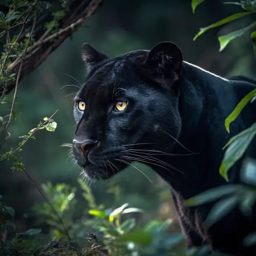 Stunning Black Panther with Captivating Eyes
