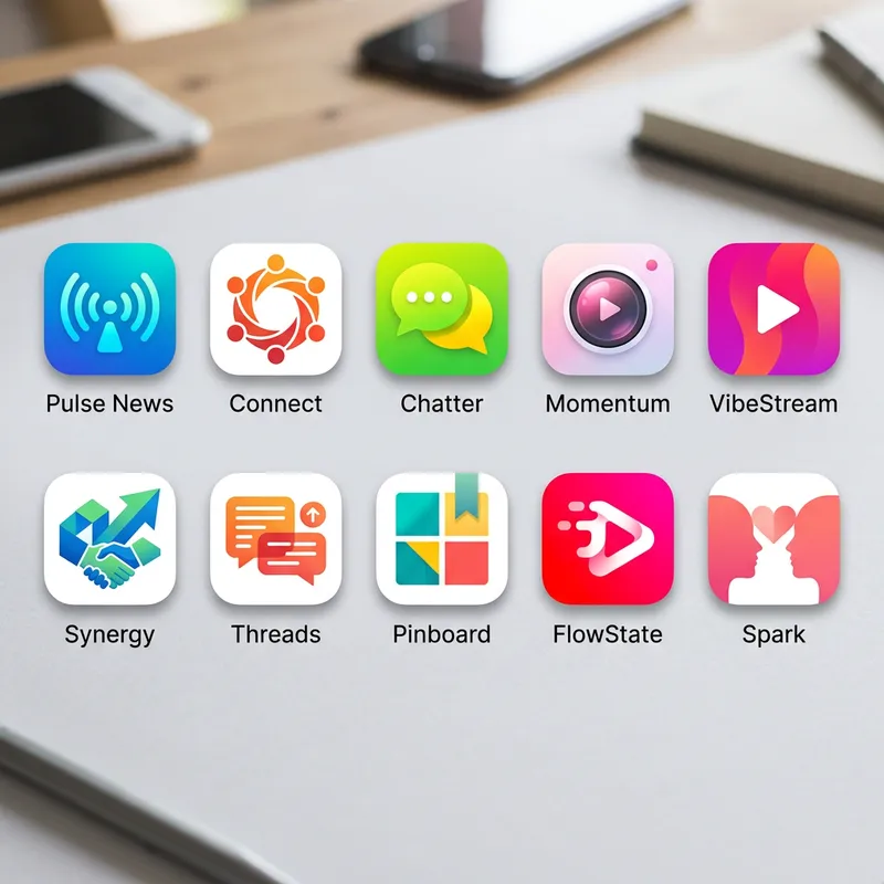 Modern Android App Icons: Twitter, Facebook & More
