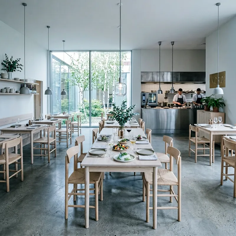 Serene Minimalist Scandinavian Cuisine & Ambiance Serene Minimalist Scandinavian Cuisine & Ambiance
