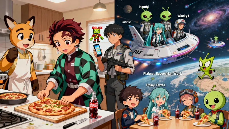 Pizza Adventure with Gnarpy Aliens and Friends Pizza Adventure with Gnarpy Aliens and Friends