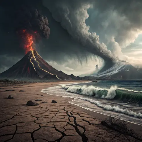 Dramatic Landscape: Volcano, Tsunami, Hurricane & Quake