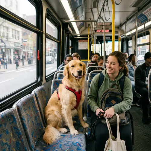 Dog on Bus - Cute Canine Travelling