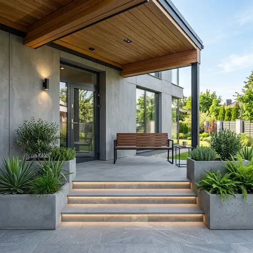 Modern Outdoor Entrance with Sleek Design