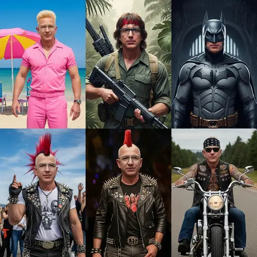 Funny Jeff Bezos Costume Collage