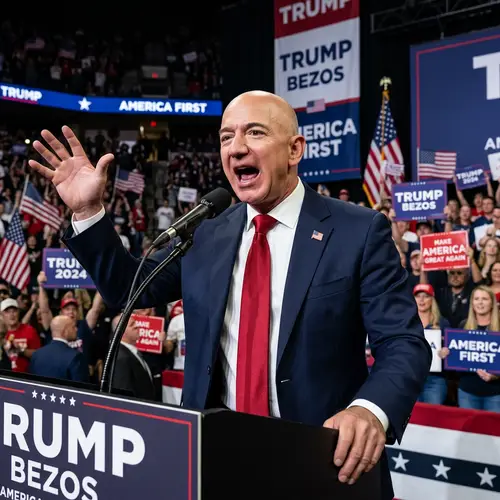 Jeff Bezos as Donald Trump - Unique Artwork