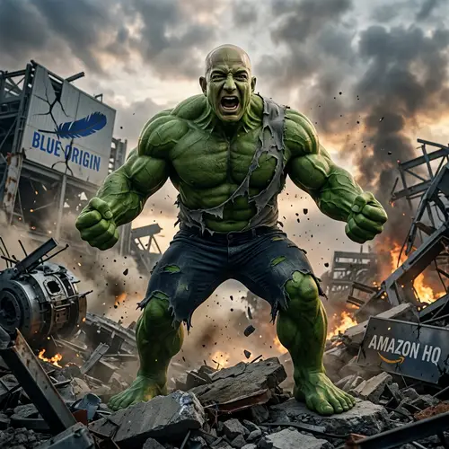 Jeff Bezos as The Hulk: Epic Transformation