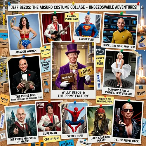 Funny Jeff Bezos Costume Collage