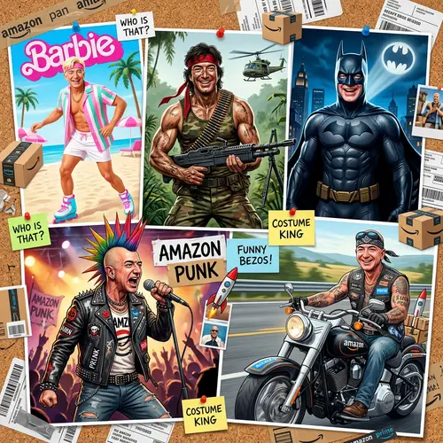 Funny Jeff Bezos Costume Collage
