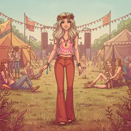 Gorgeous Hippie Woman at Festival | Boho Style Inspiration