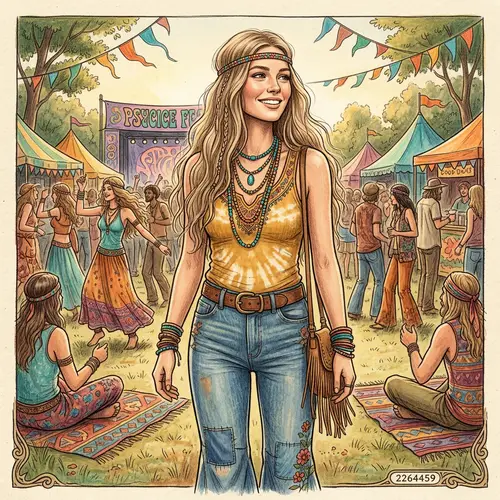 Gorgeous Hippie Woman at Festival | Boho Style Inspiration