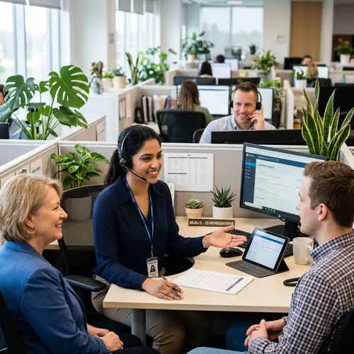 Professional Customer Service Representatives in Action