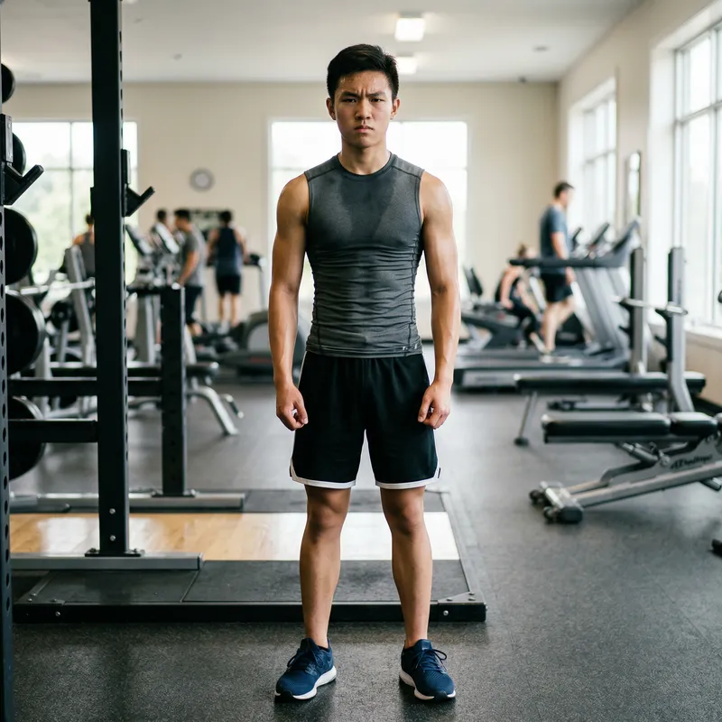 Fit Asian Teen Boy with Eight-Pack Abs | Fitness Goals