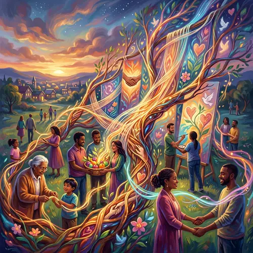 Neighborly Canvas: Inspiring Digital Art Masterpiece