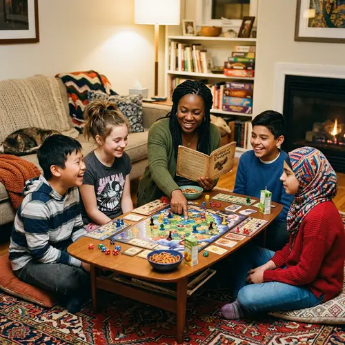 Diverse Kids Enjoying Board Game | Fun Family Activity