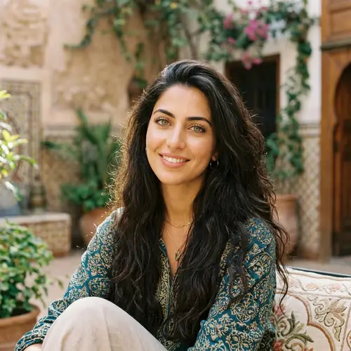 Beautiful Middle-Eastern Woman with Green Eyes