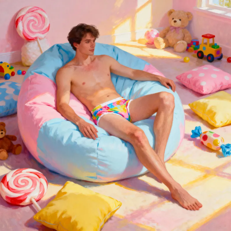 Whimsical Surreal Adult Model Illustration Whimsical Surreal Adult Model Illustration