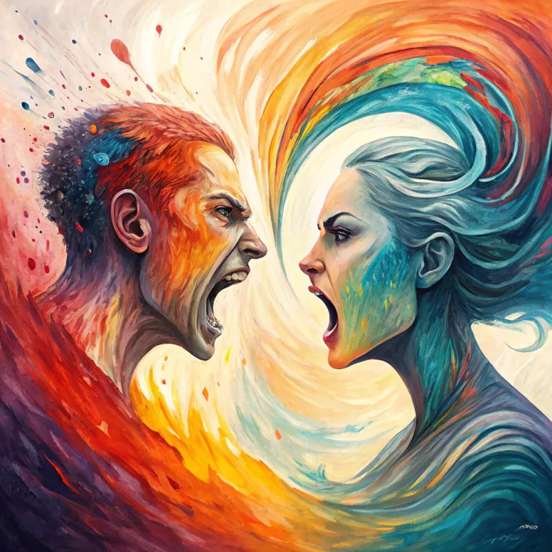 Emotional Communication in Vibrant Abstract Art