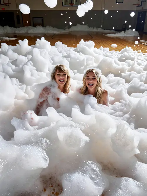 Taylor Swift & Hilary Duff's Foam Party Fun