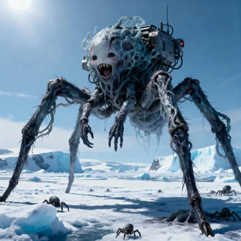 Terrifying Psionic Spider Monster in Antarctica