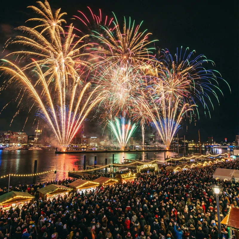 Colorful Fireworks Display | Joyful Festive Atmosphere